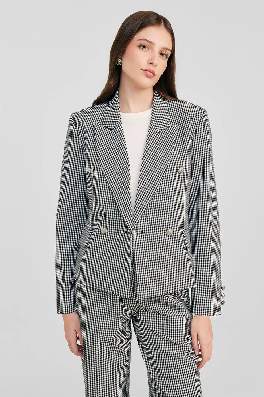 Blazer Ruth NV - Xadrez Multicolor