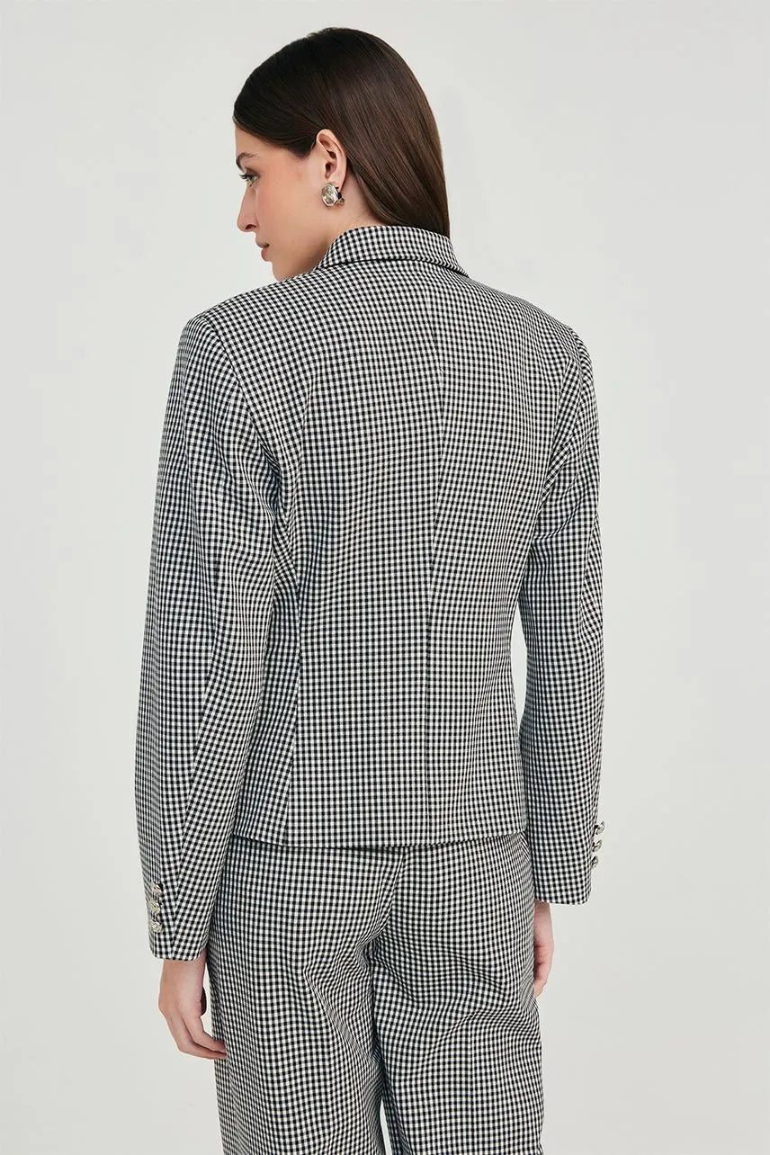 Blazer Ruth NV - Xadrez Multicolor