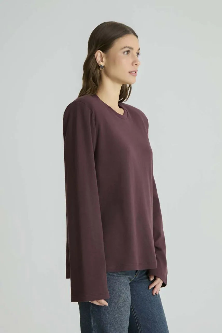 T-Shirt Manga Longa Nati - Roxo Berry NV