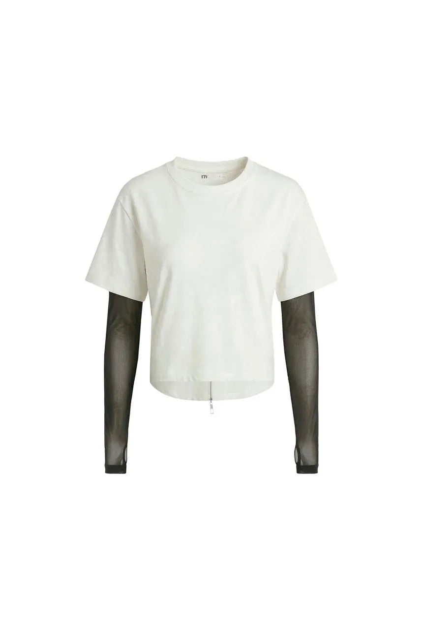 T-Shirt Tule Malu - Off White/Preto