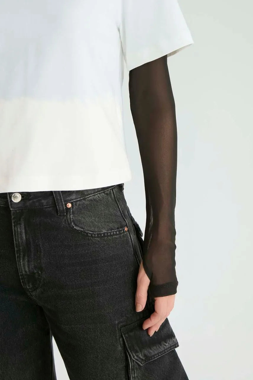 T-Shirt Tule Malu - Off White/Preto