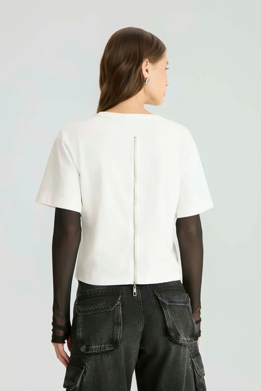 T-Shirt Tule Malu - Off White/Preto