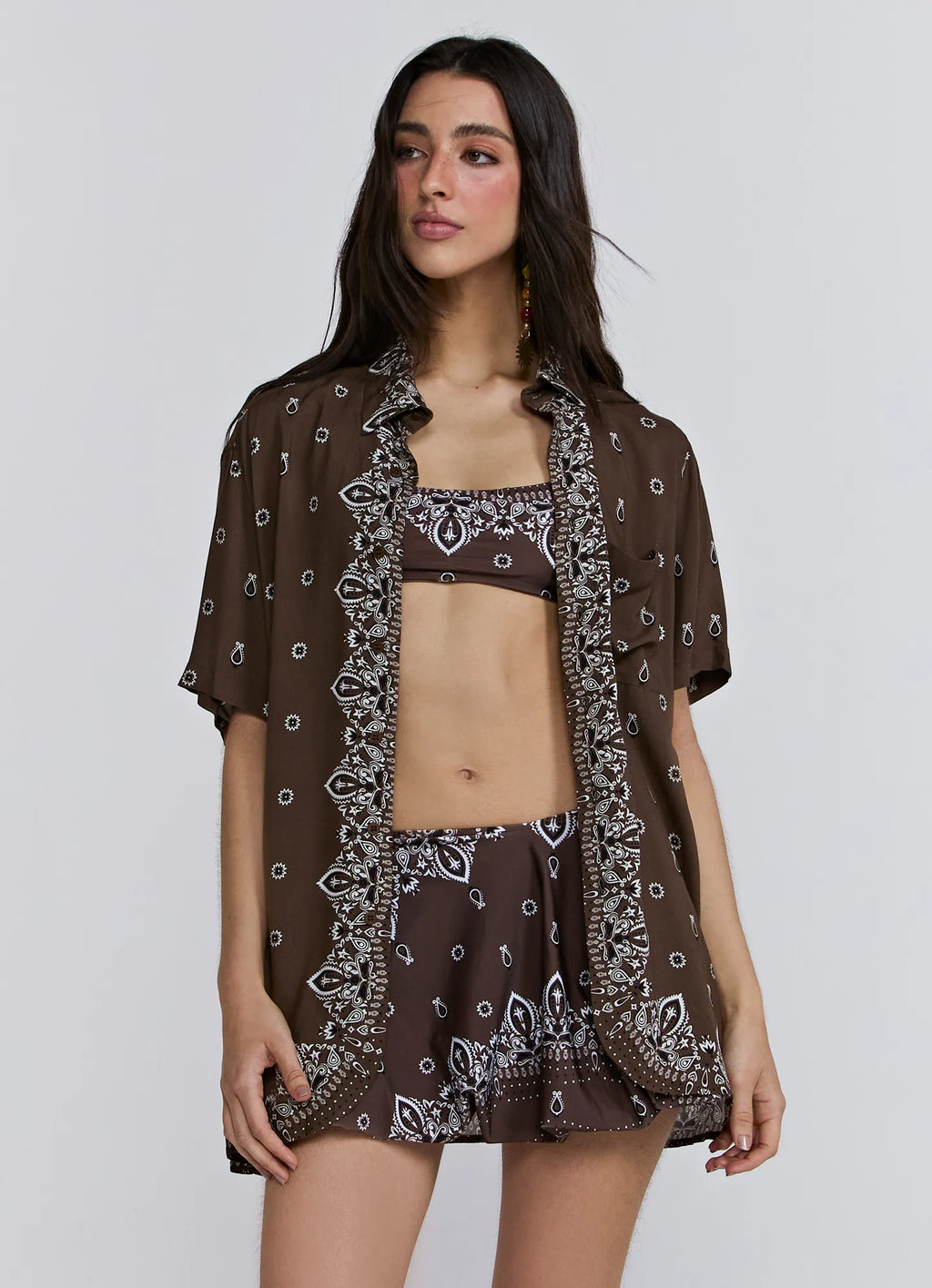 Camisa Lucia Bandana Brown TRIYA