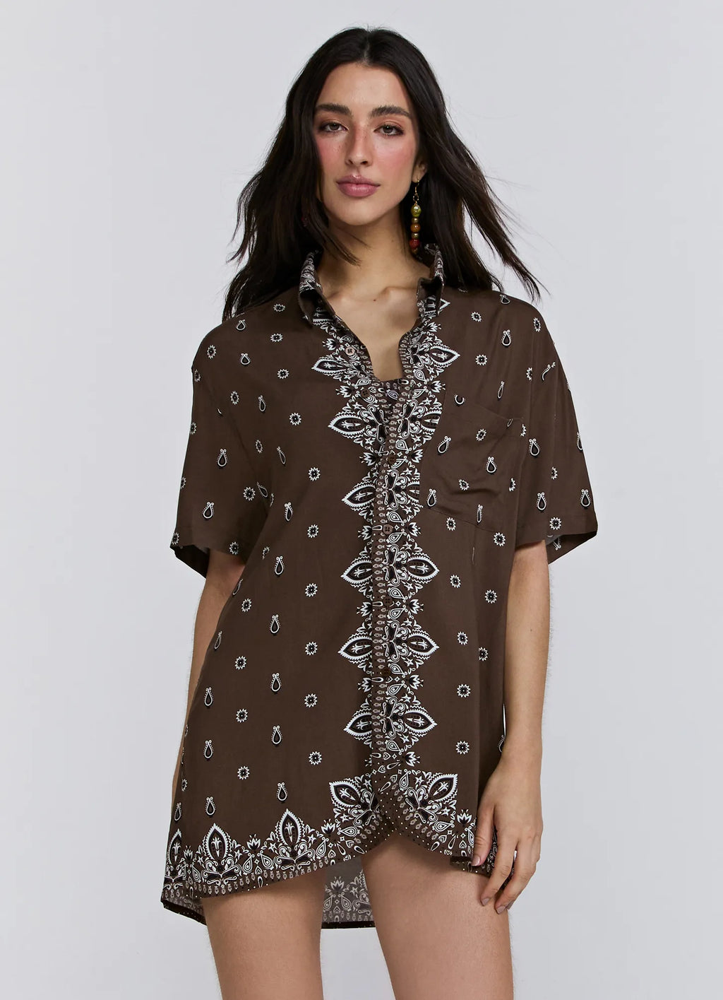 Camisa Lucia Bandana Brown TRIYA