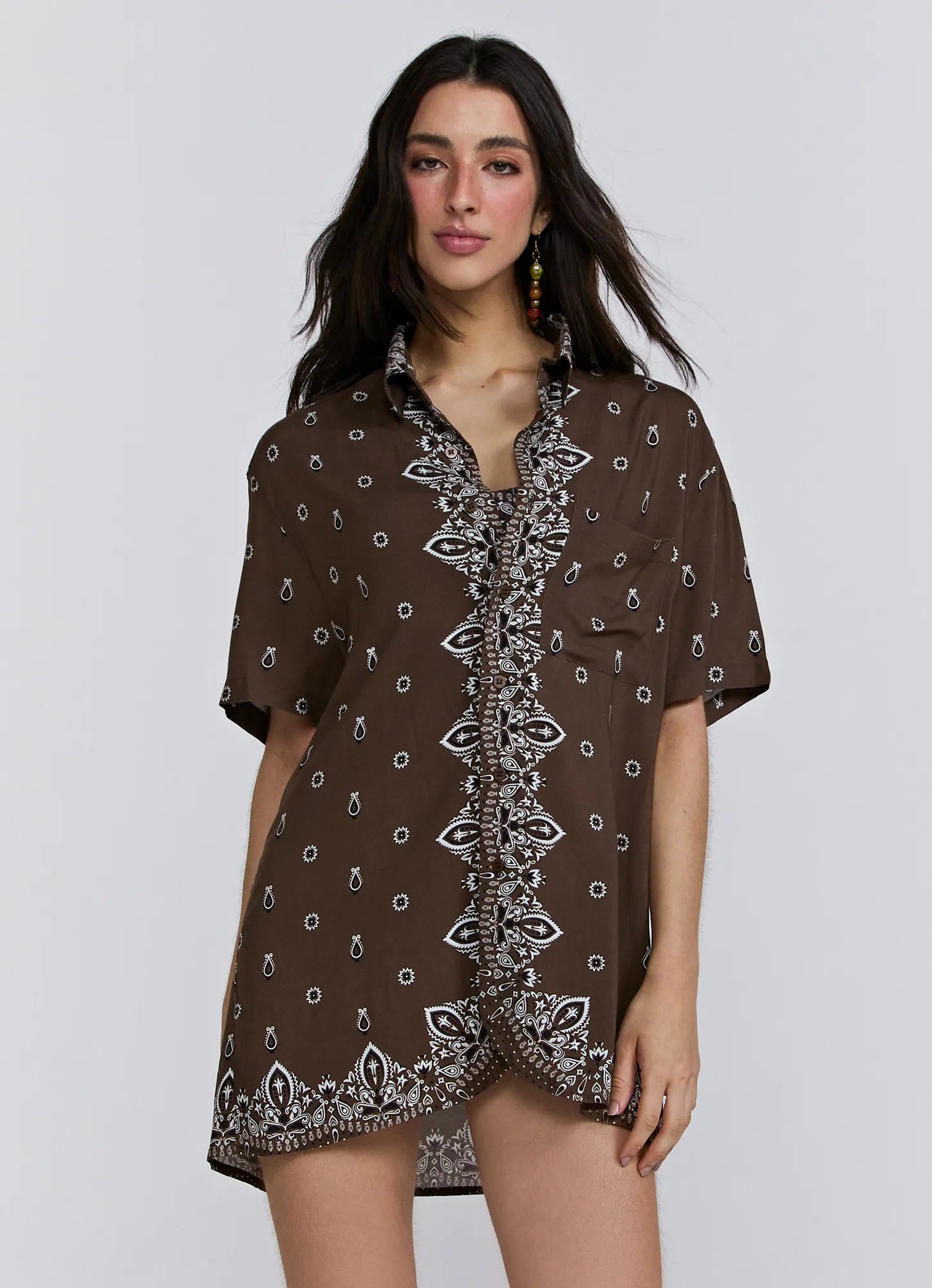 Camisa Lucia Bandana Brown TRIYA