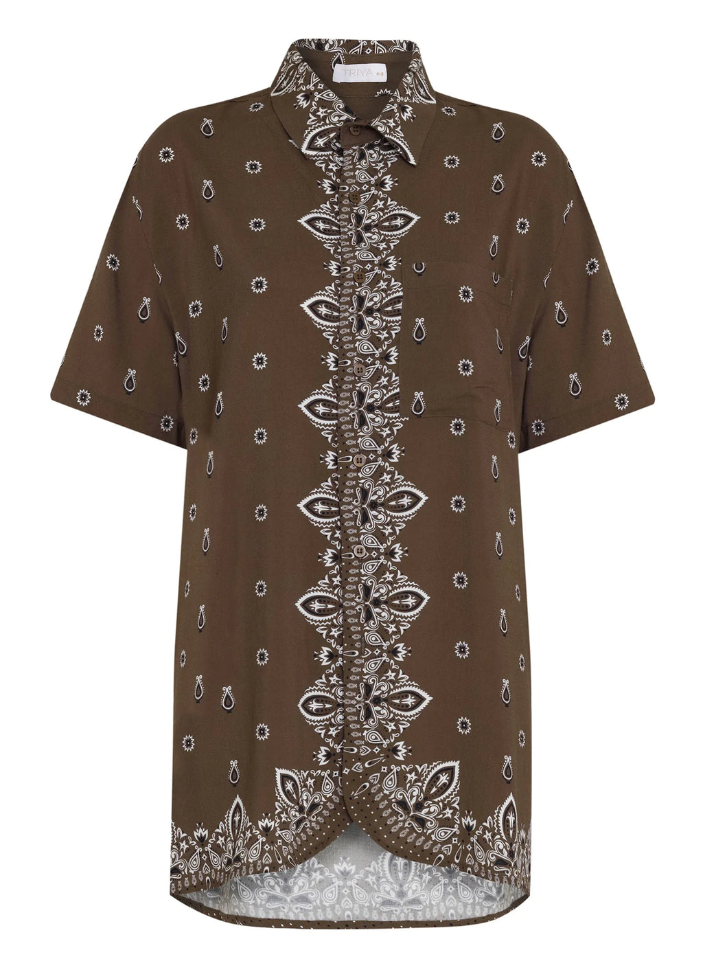 Camisa Lucia Bandana Brown TRIYA