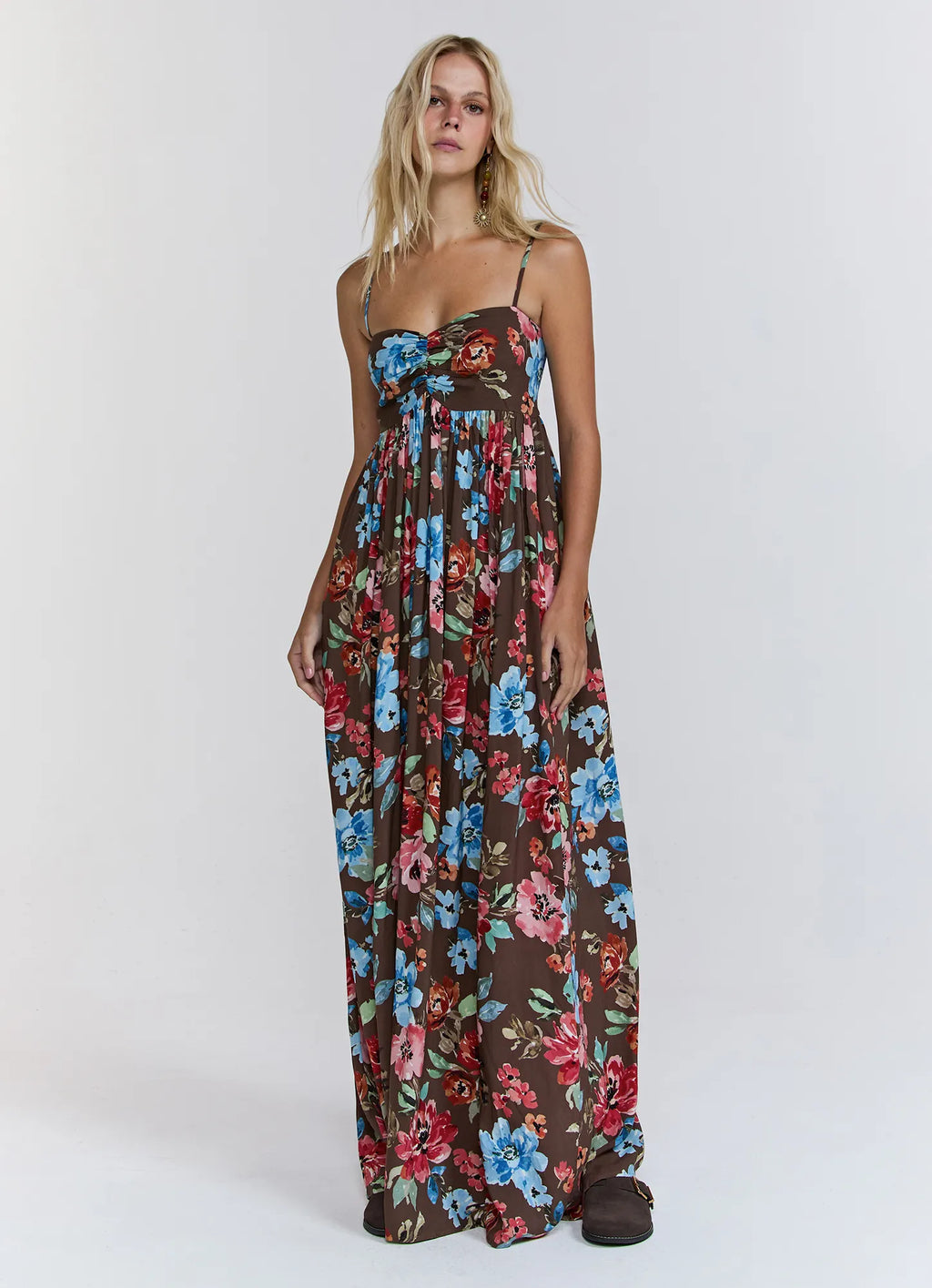 Vestido Thalita Floral Brown TRIYA