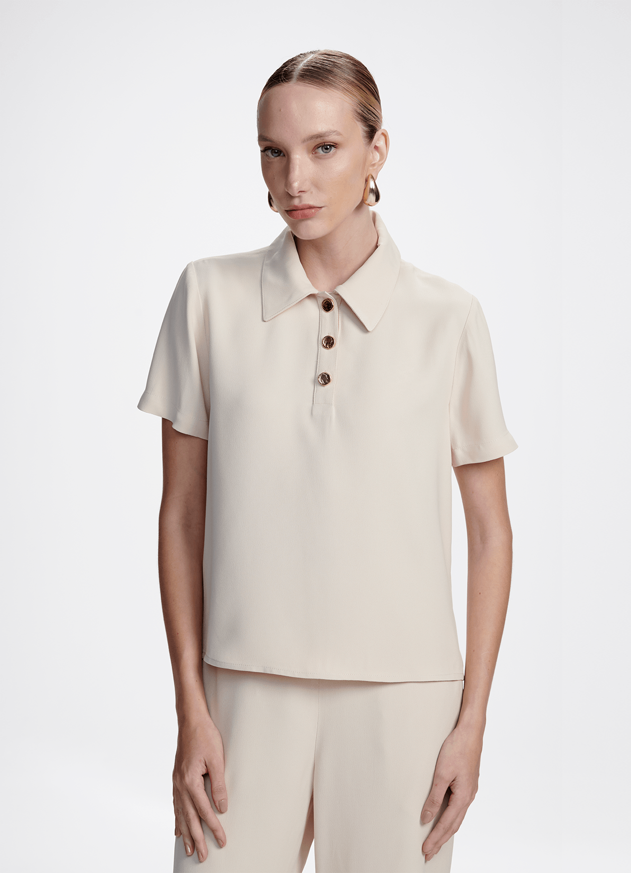 Blusa Maggio Bege Glace Carol Bassi