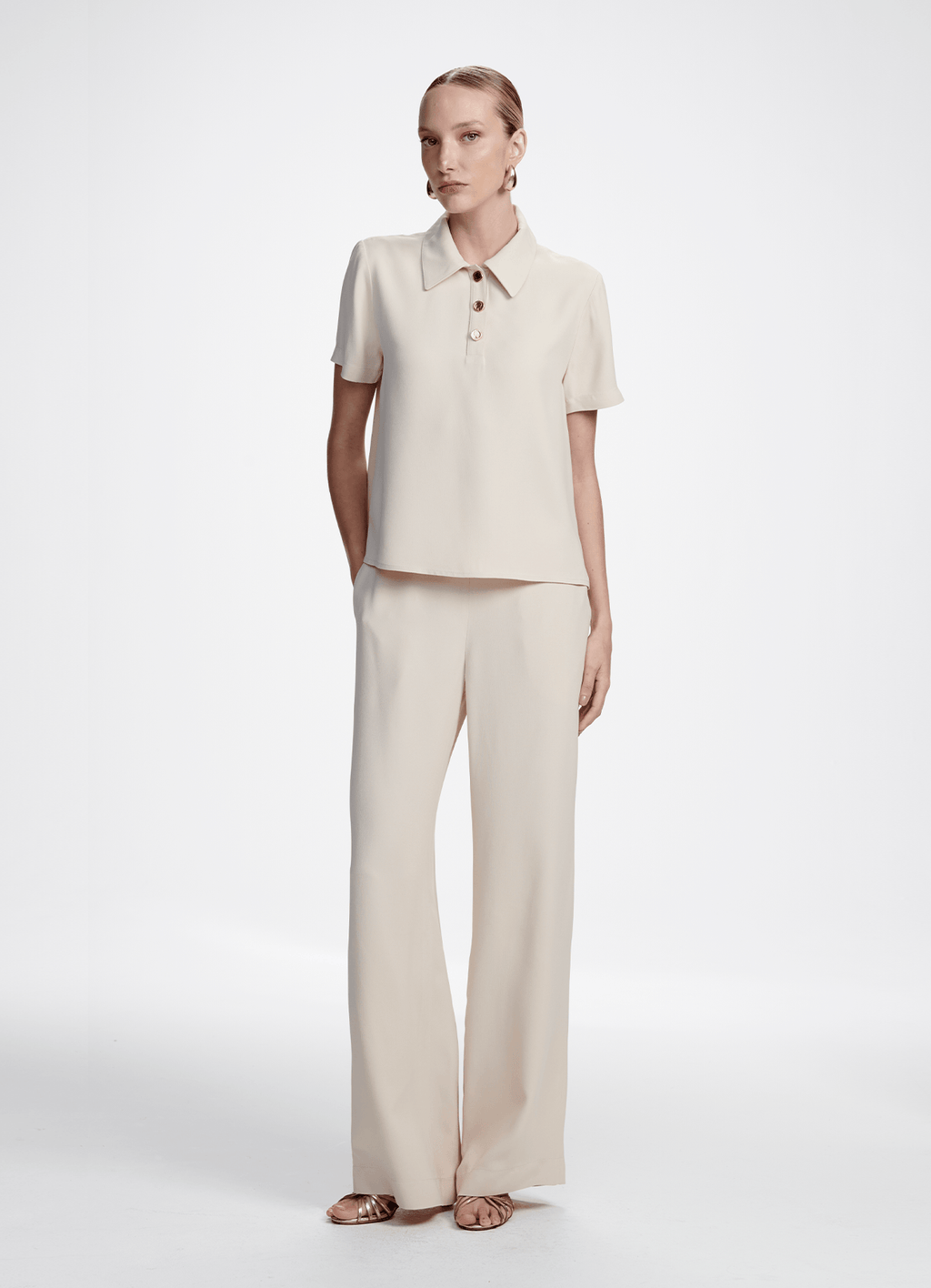 Blusa Maggio Bege Glace Carol Bassi