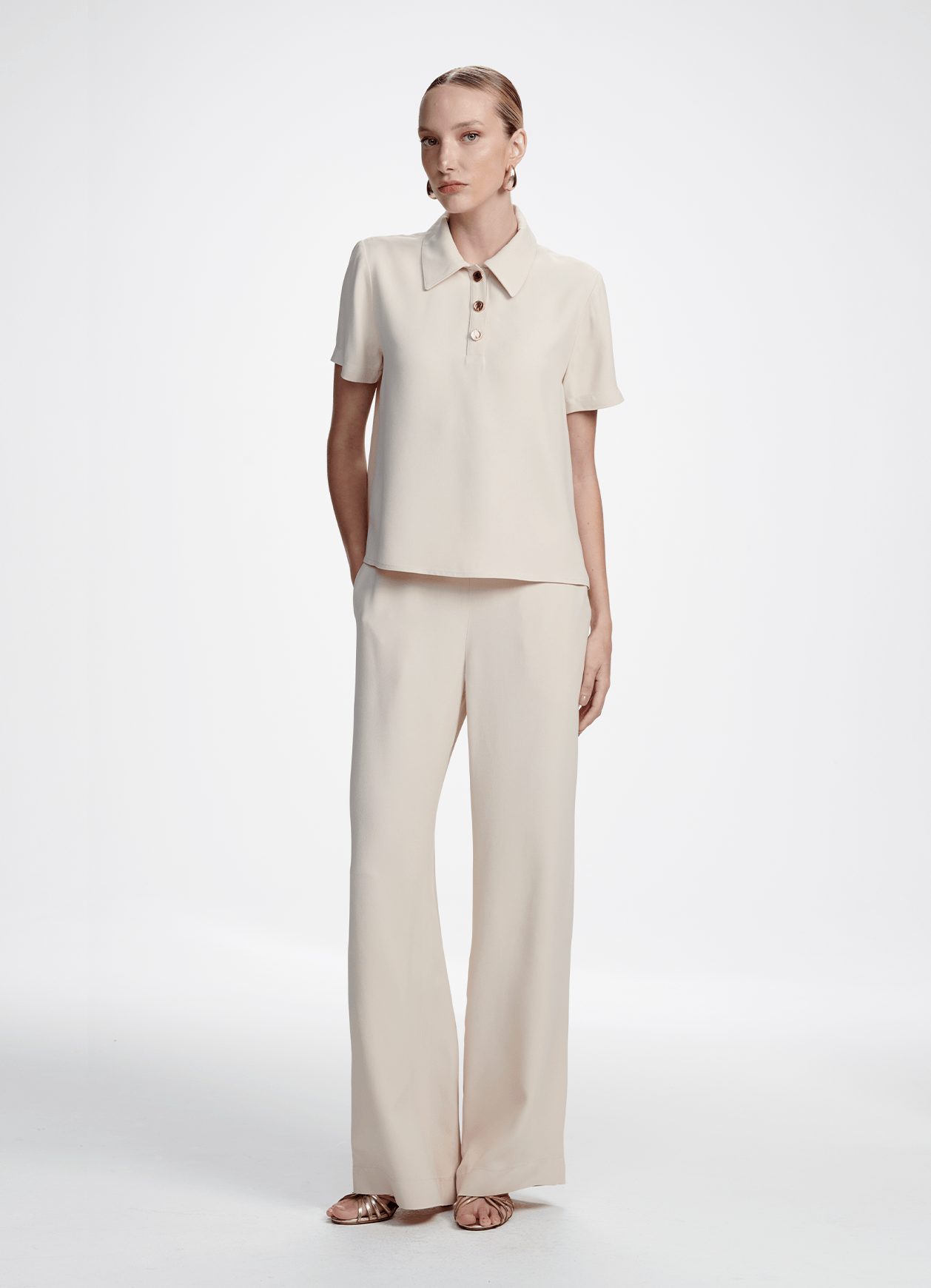 Blusa Maggio Bege Glace Carol Bassi