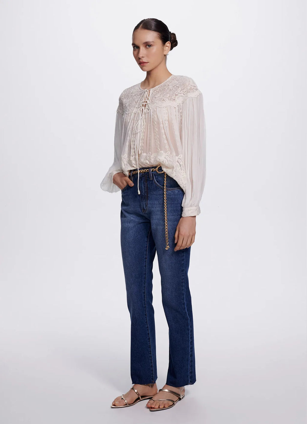 Calca Alicia Jeans Medio Carol Bassi