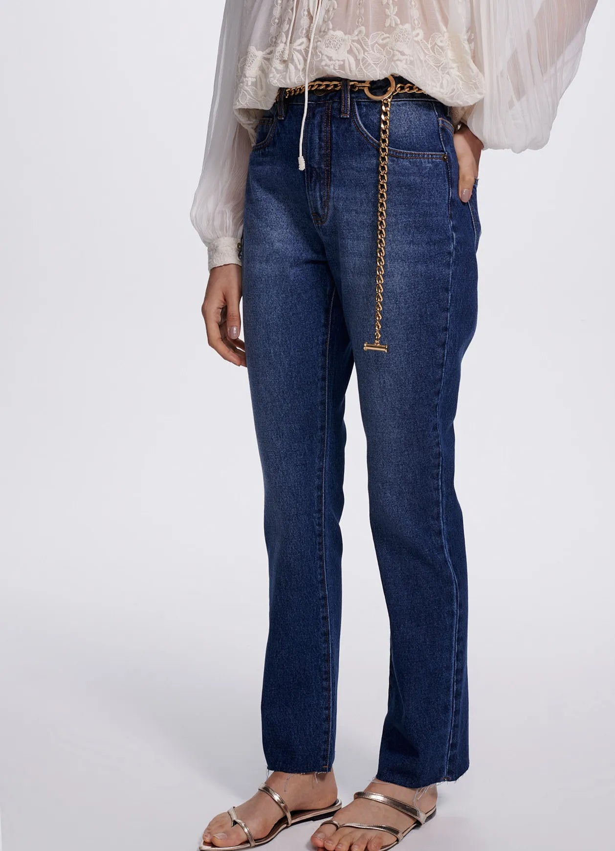 Calca Alicia Jeans Medio Carol Bassi