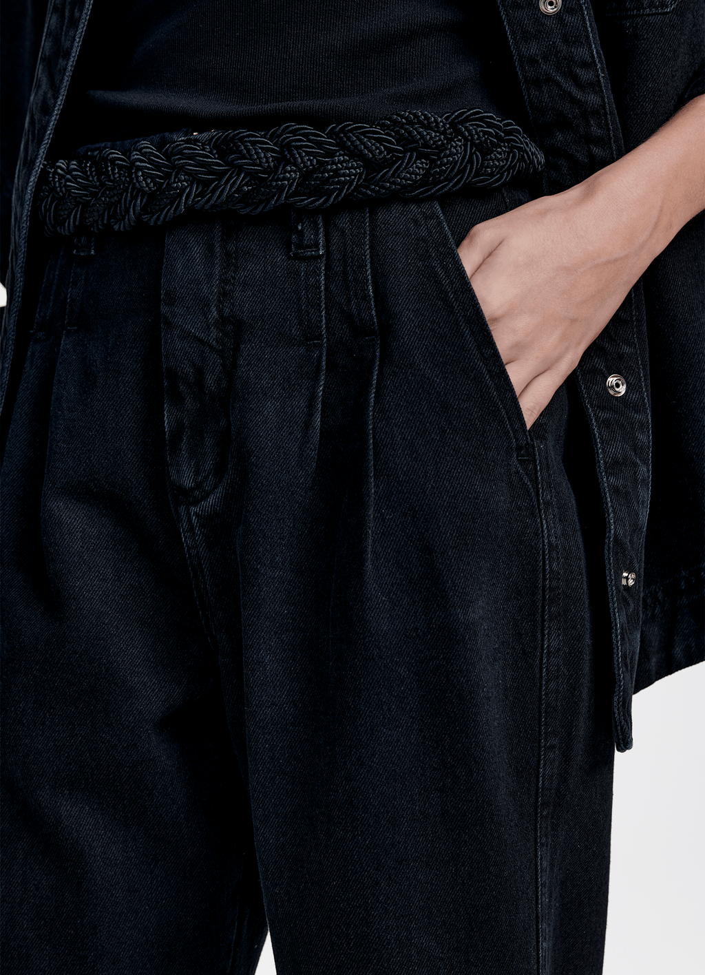 Calça Ramona Jeans Black Carol Bassi
