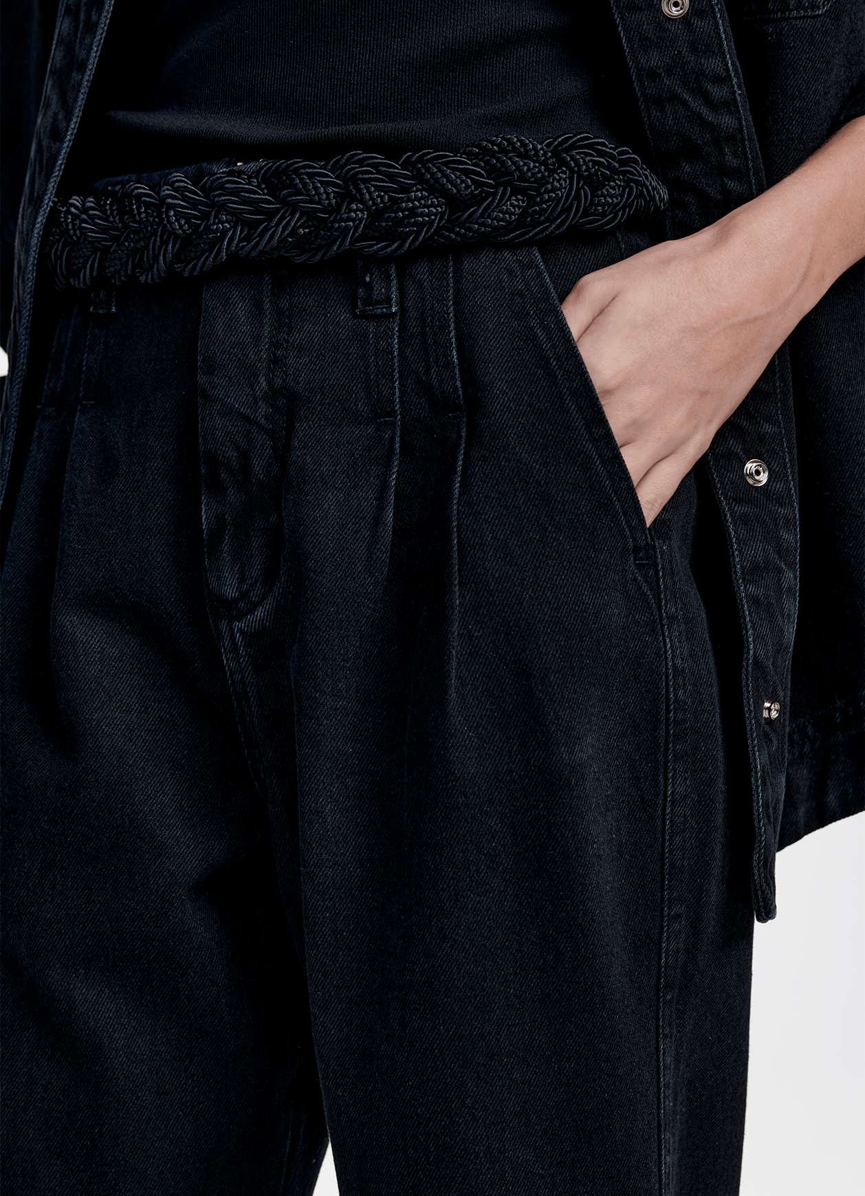 Calça Ramona Jeans Black Carol Bassi