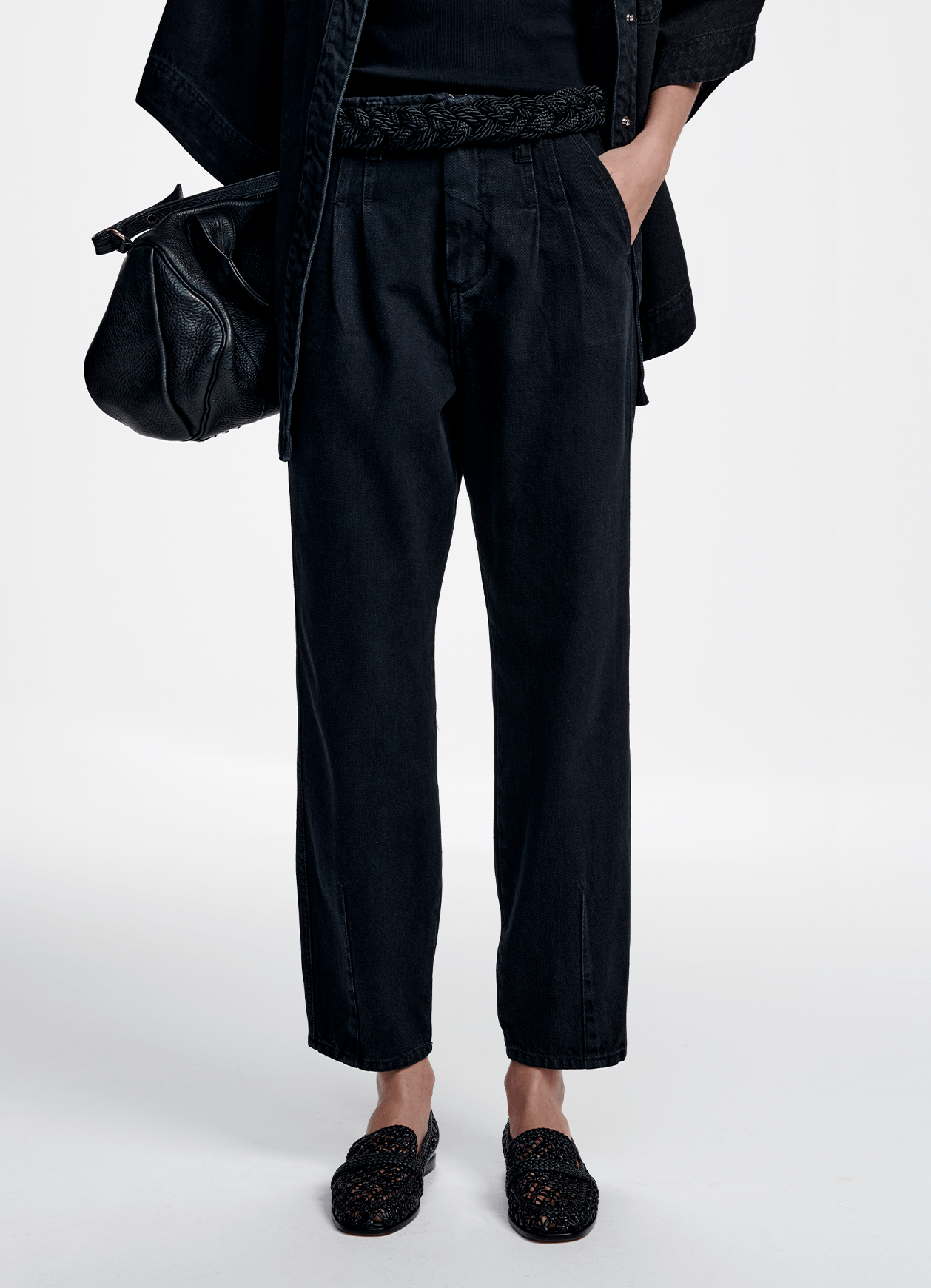 Calça Ramona Jeans Black Carol Bassi