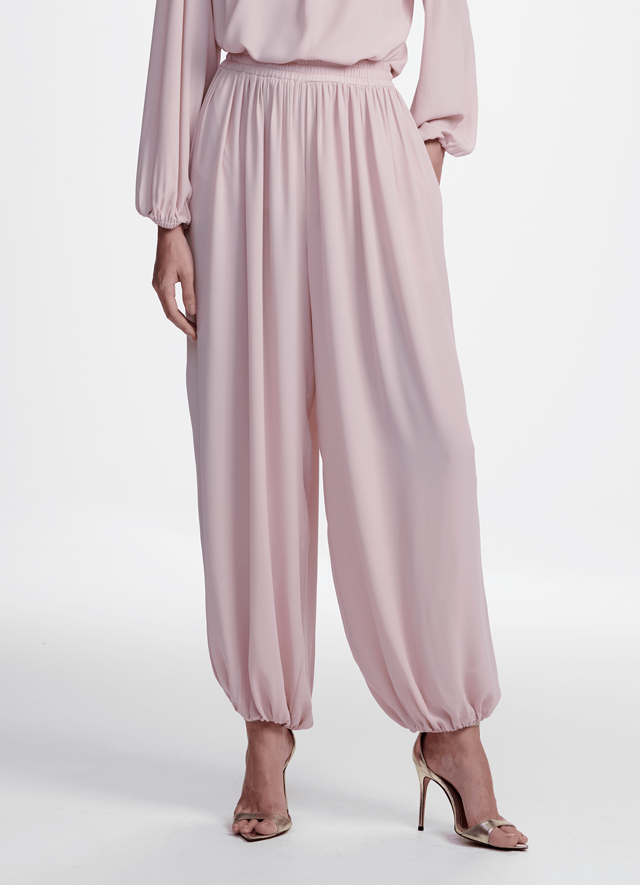 Calça Nephele Rosa Petala Carol Bassi
