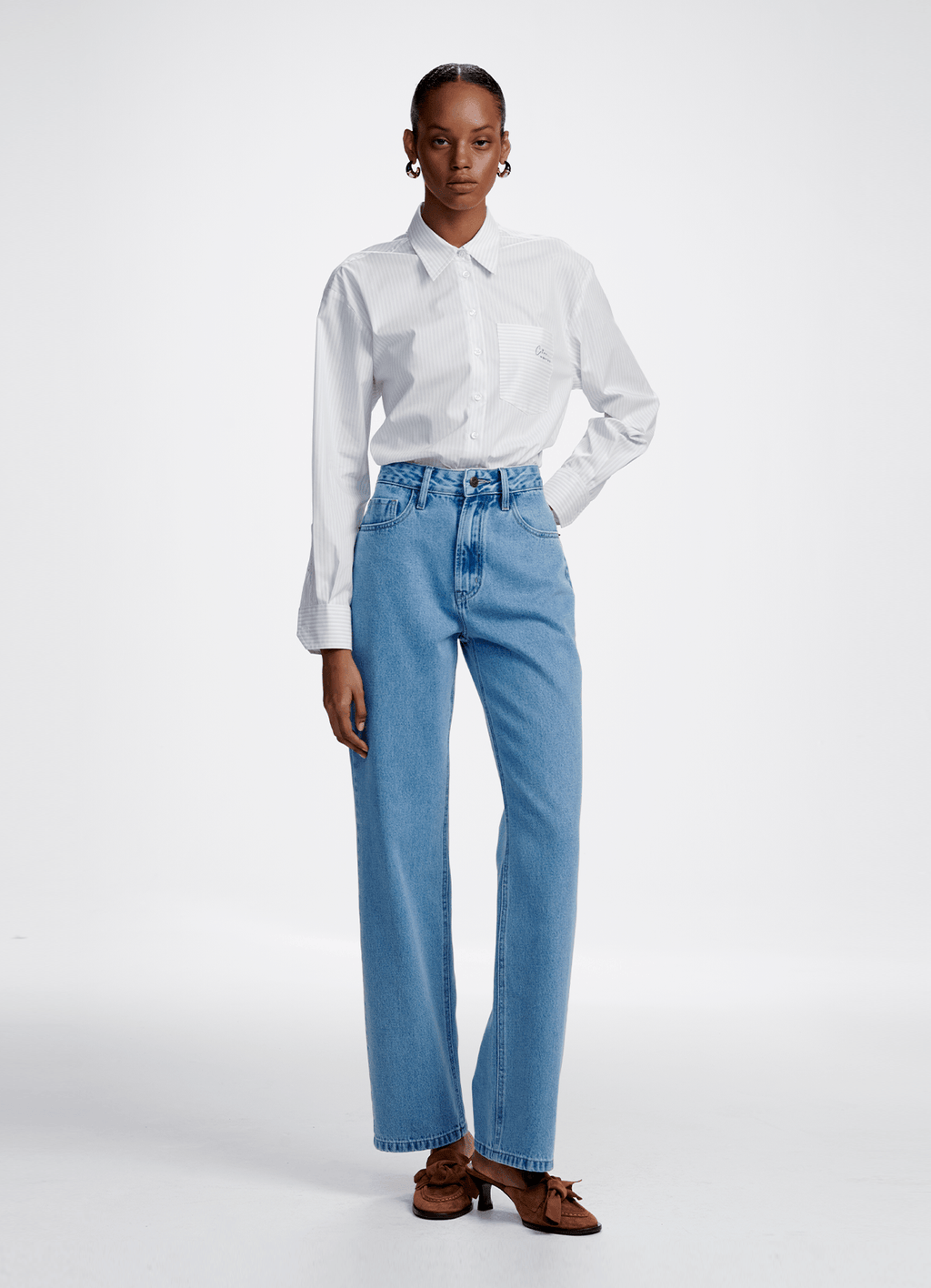 Calça Heloisa Jeans Claro Carol Bassi