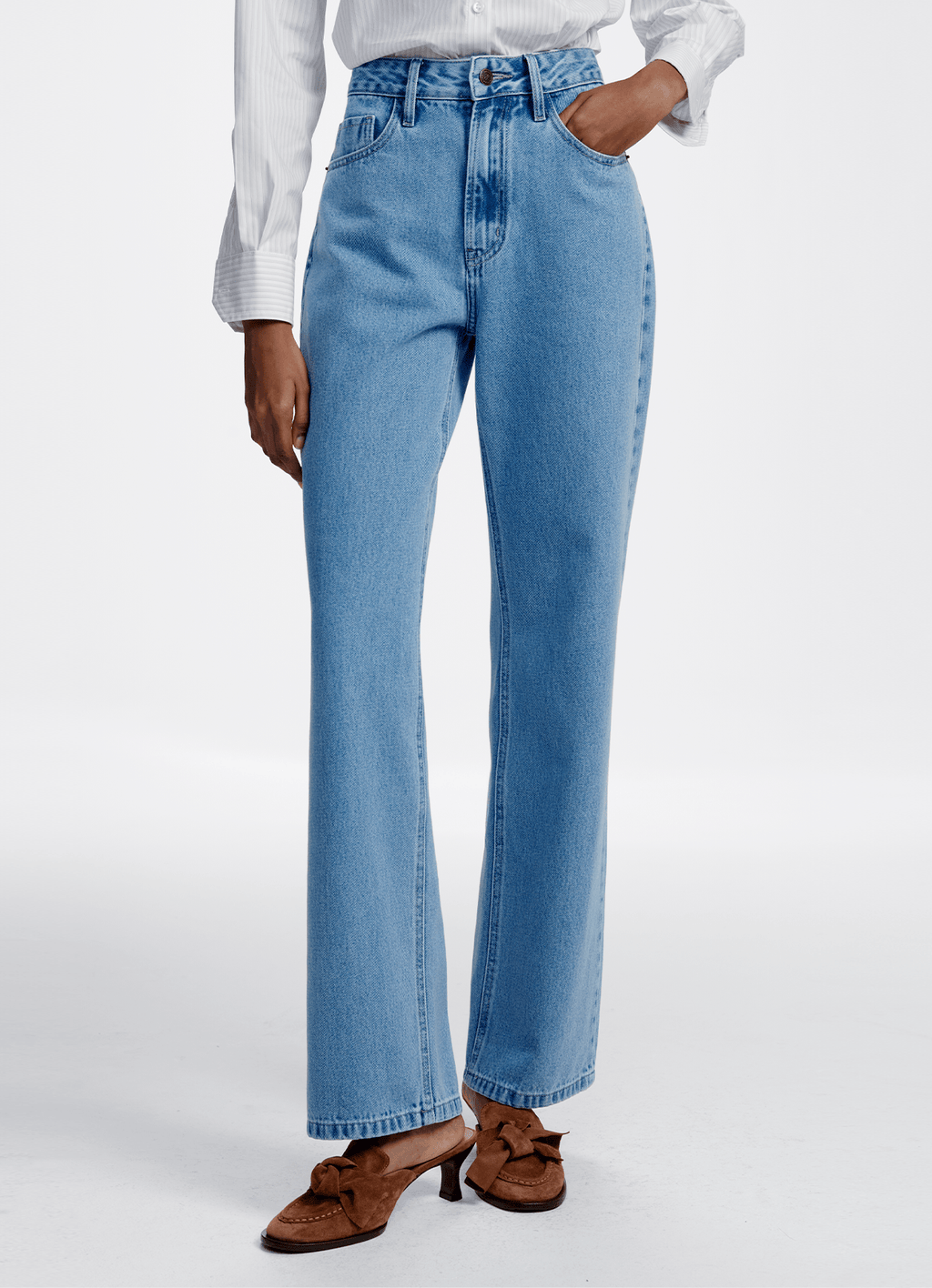 Calça Heloisa Jeans Claro Carol Bassi