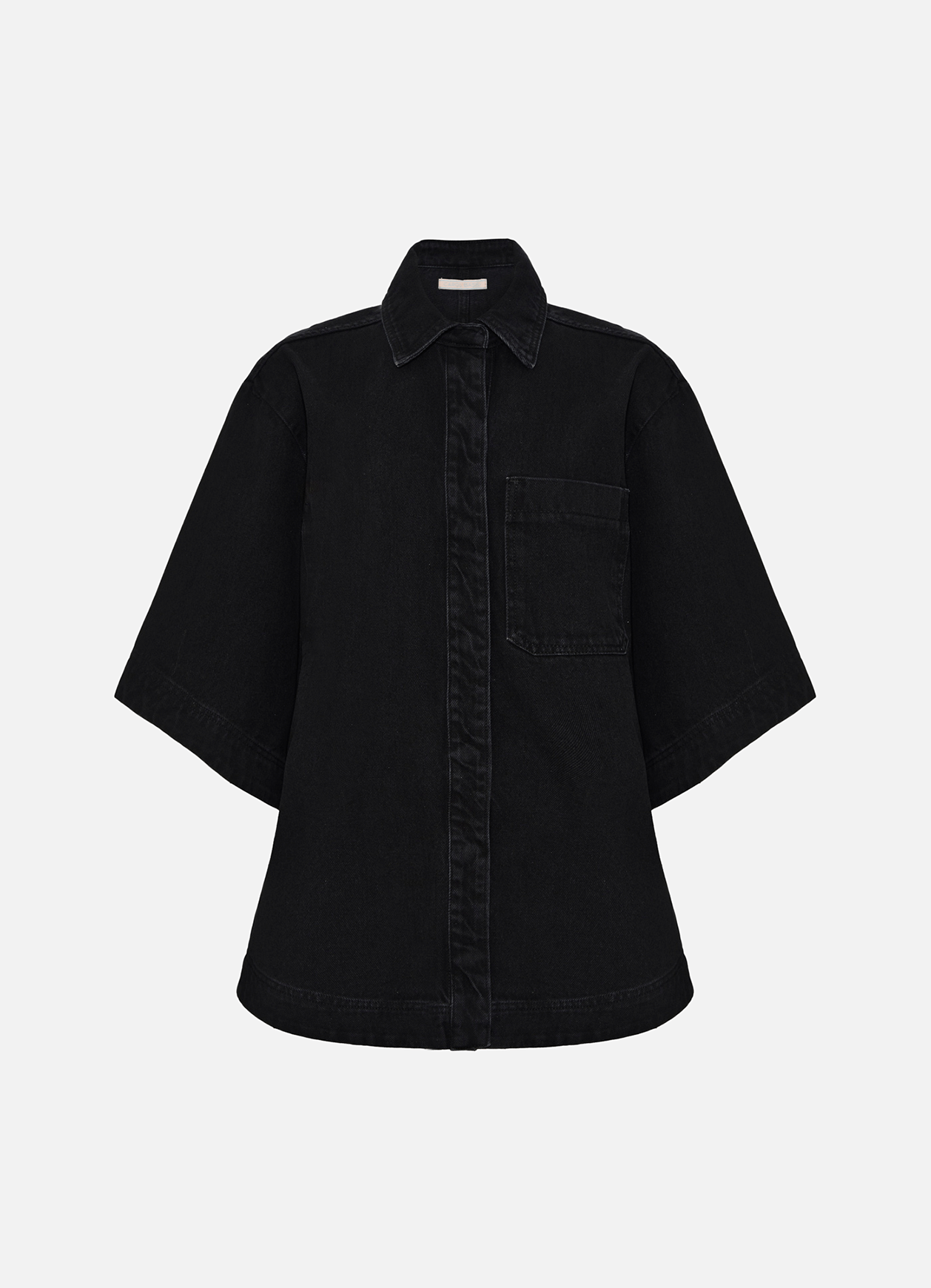 Camisa Ramona Jeans Black Carol Bassi