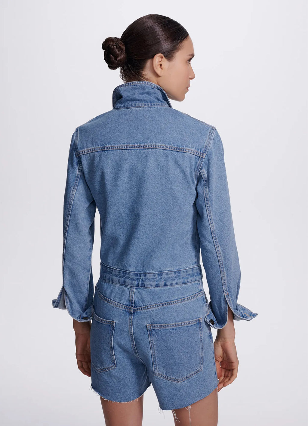 Macacao Veka Jeans Claro Carol Bassi