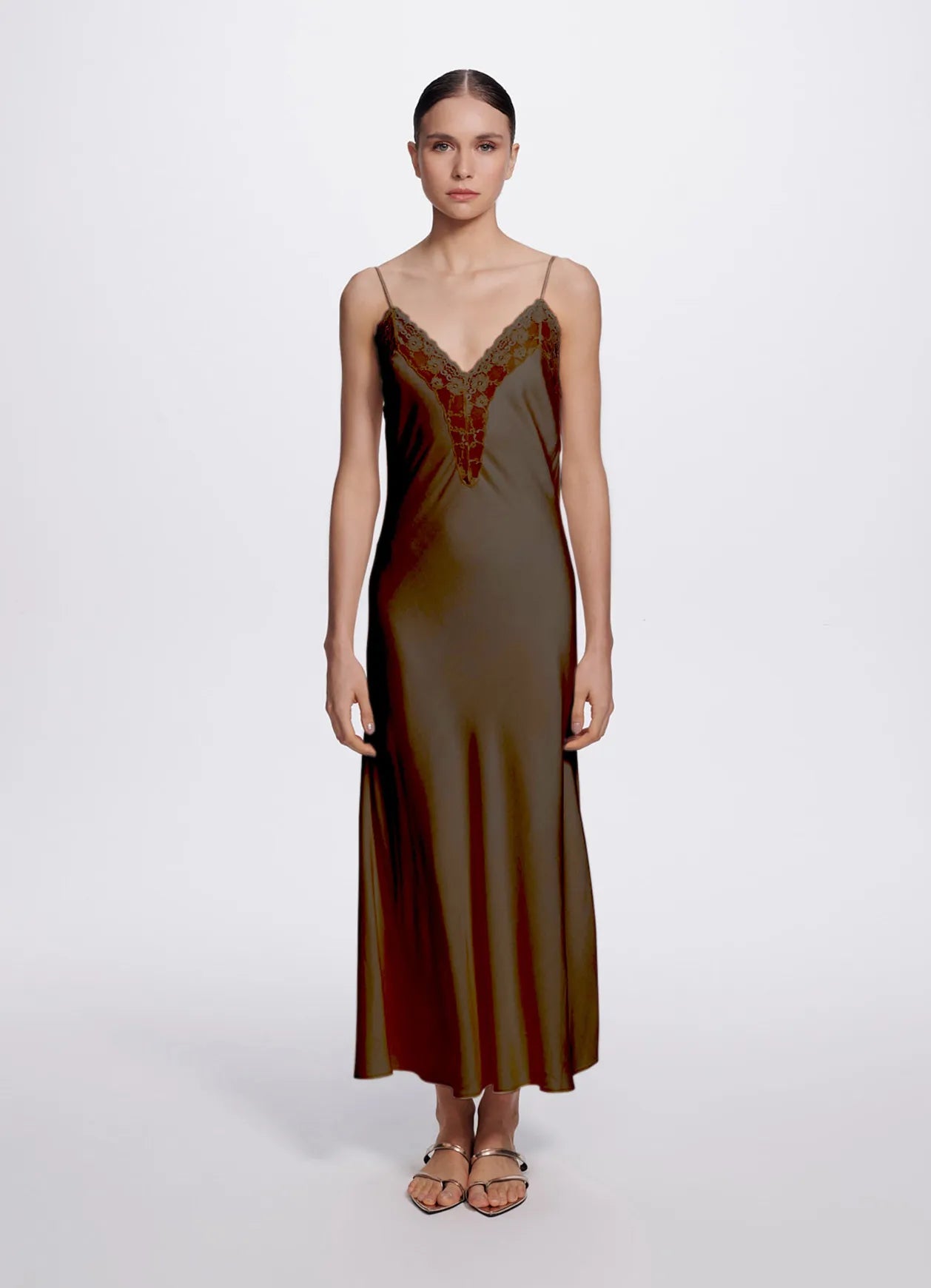 Vestido Manuella Cafe Carol Bassi