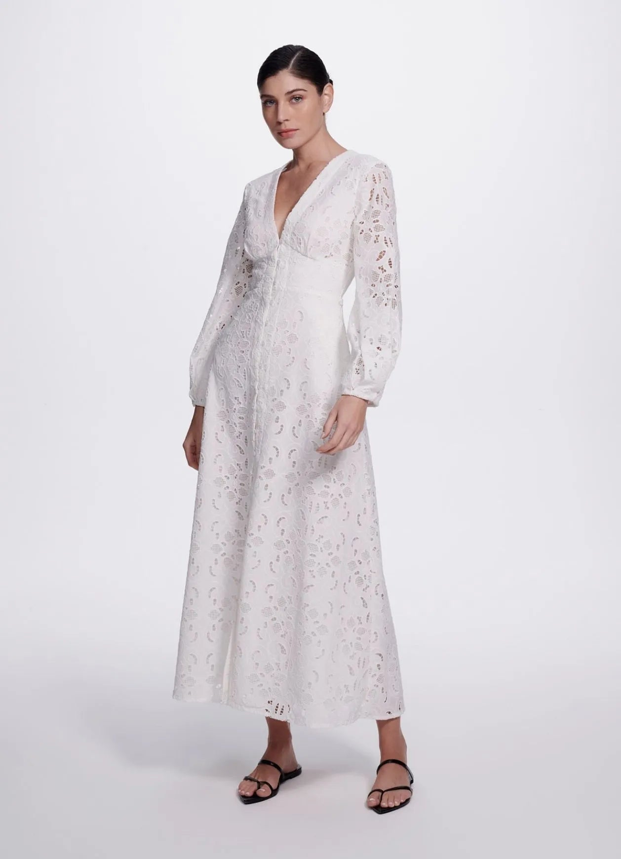 Vestido Laila Off White Carol Bassi