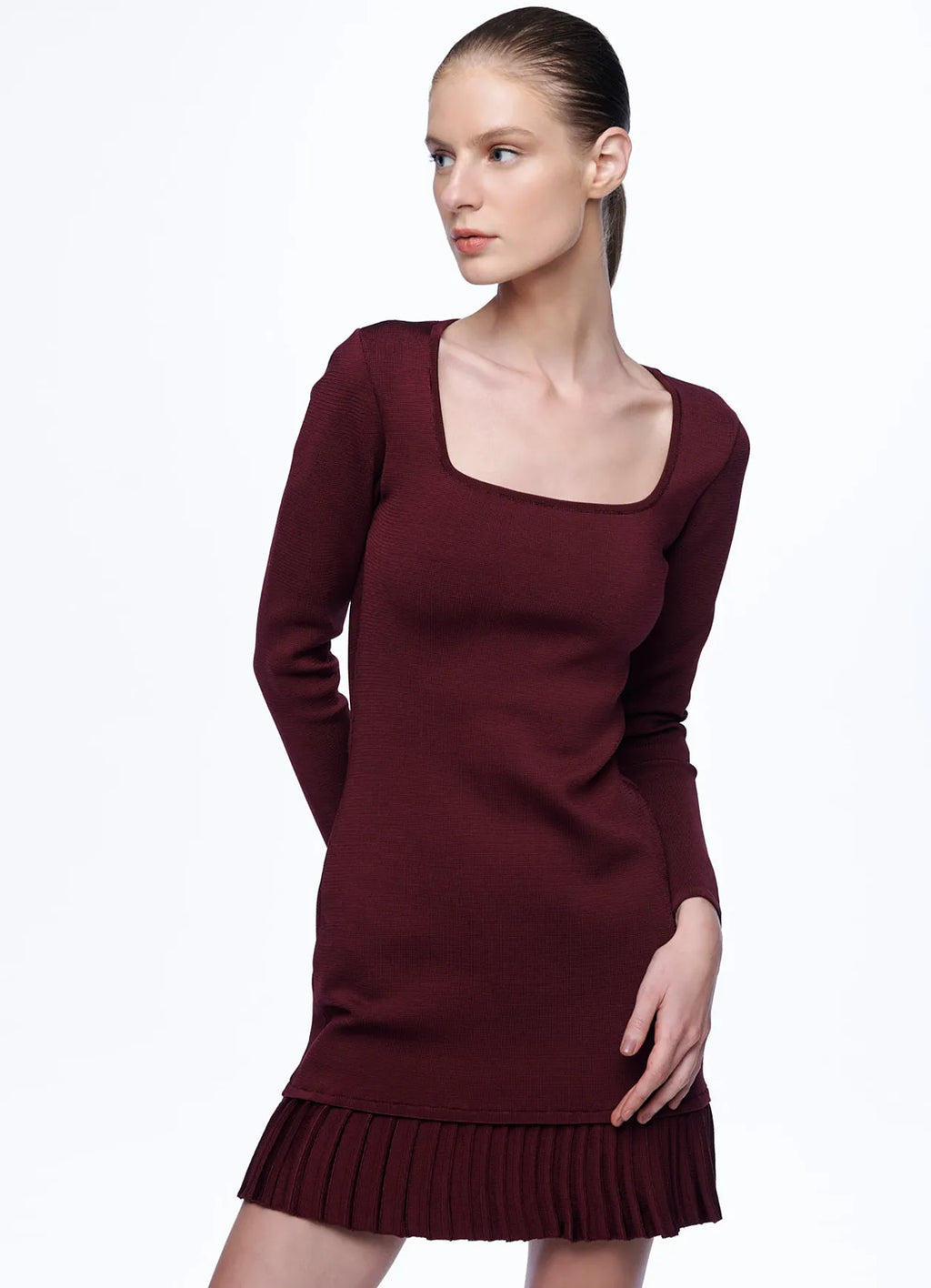 Vestido Hermod Bordo Carol Bassi