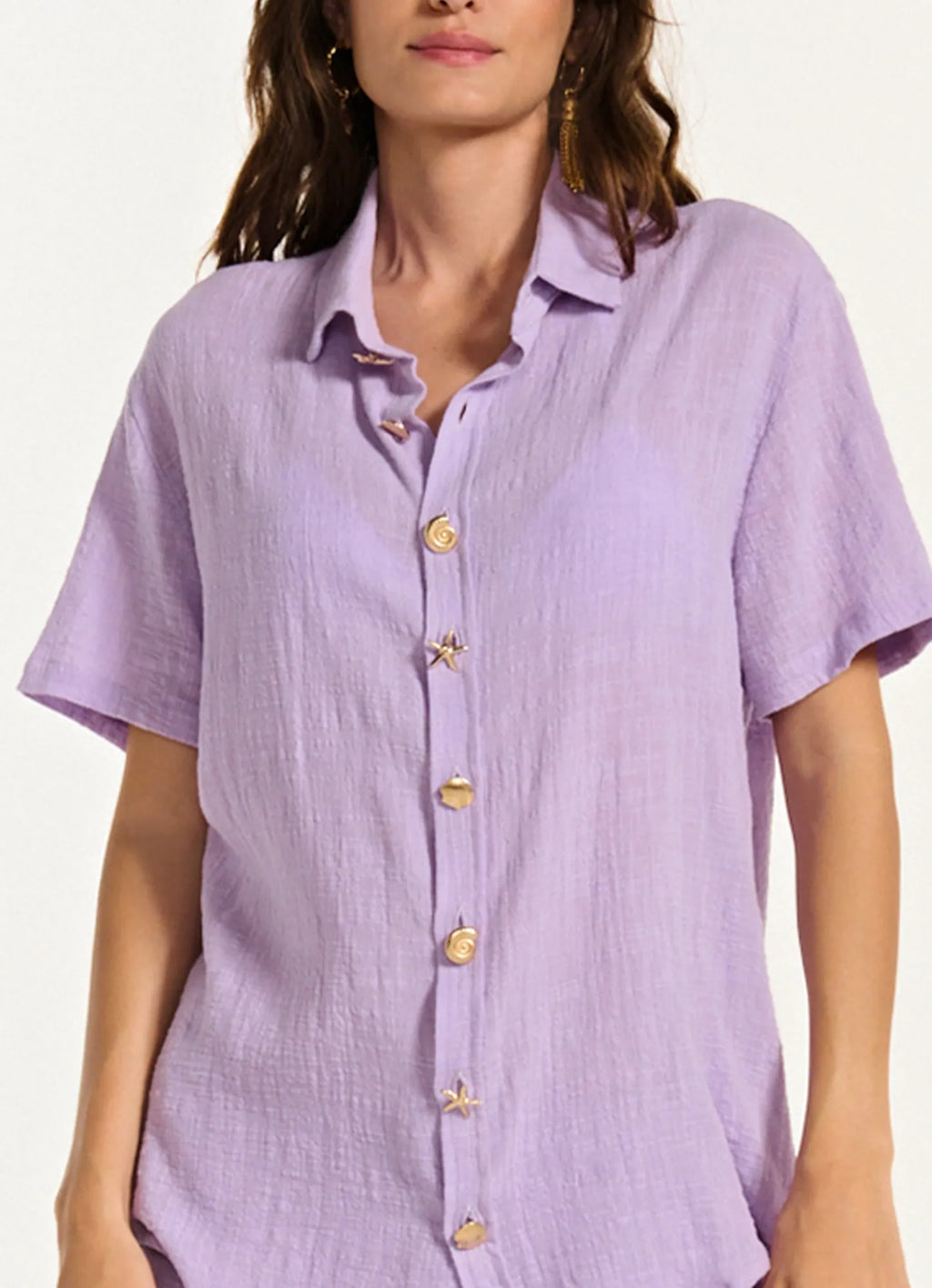 Camisa Sleep Lilas TRIYA
