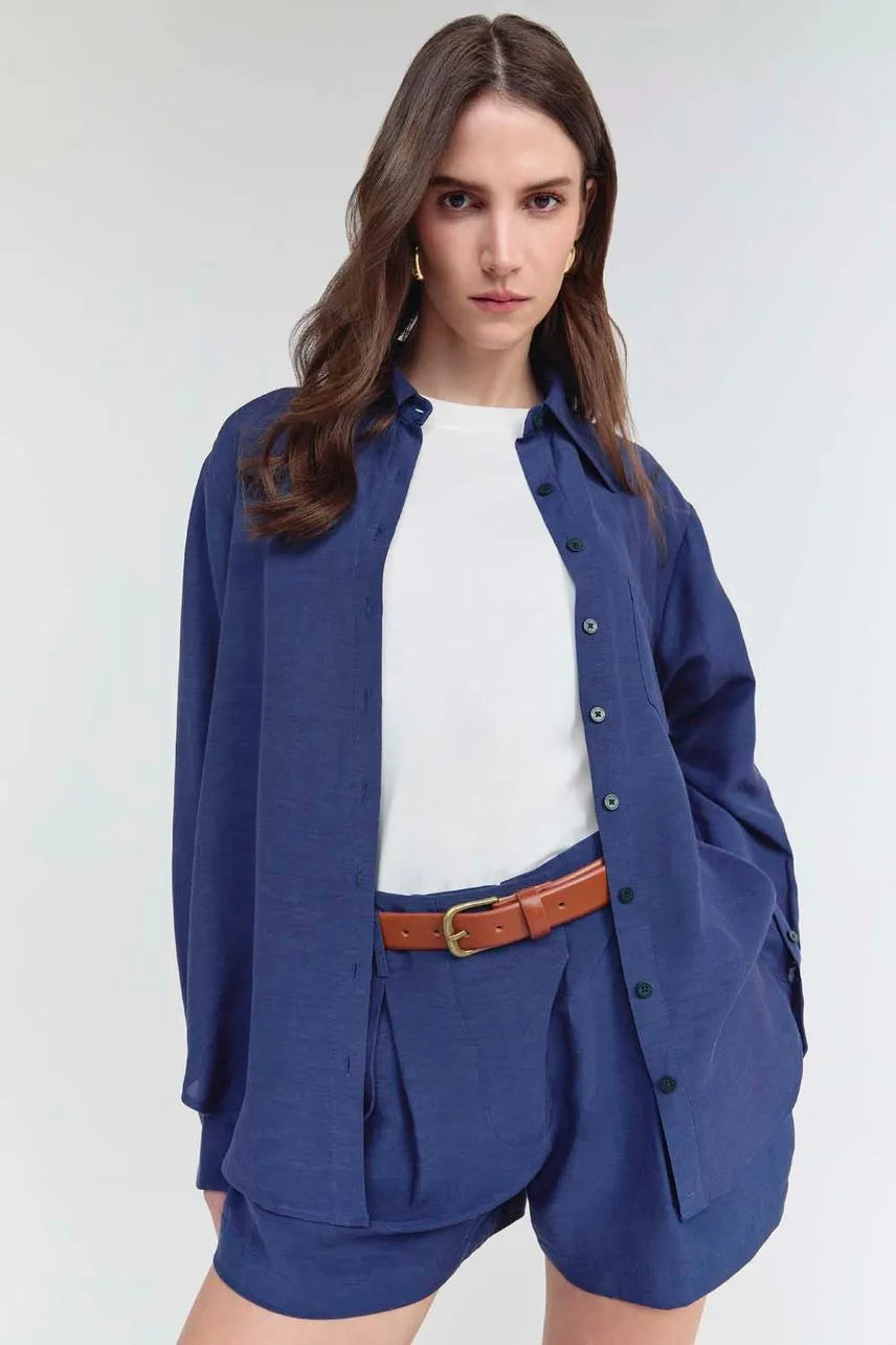 Camisa Sophia NV - Azul Oxford