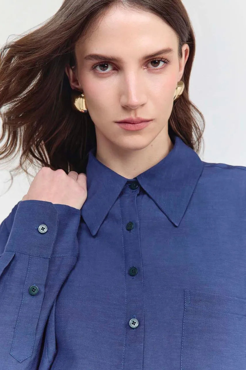 Camisa Sophia NV - Azul Oxford