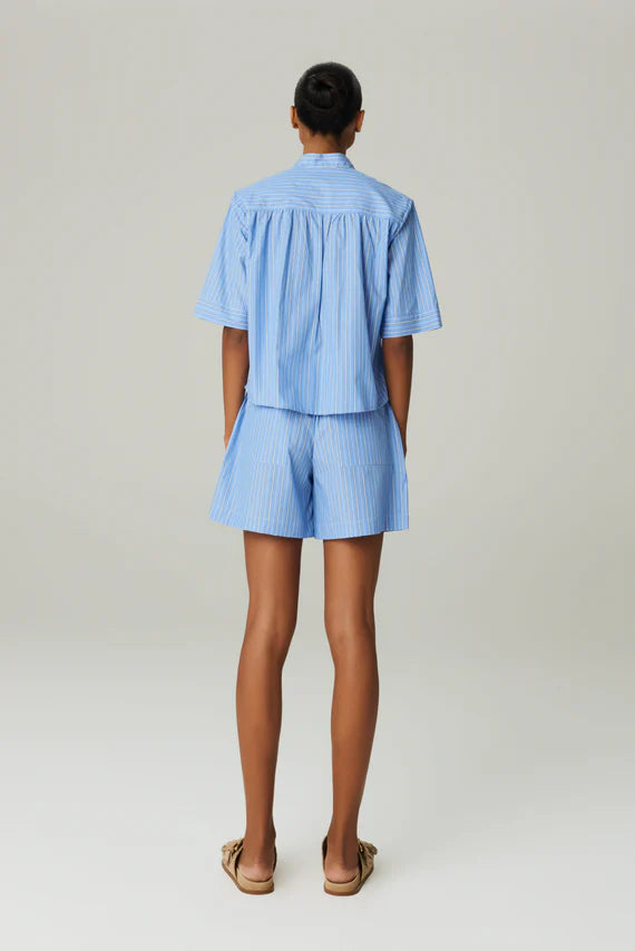 BLUSA DECOTE LISTRA AZUL HOOD MOOD