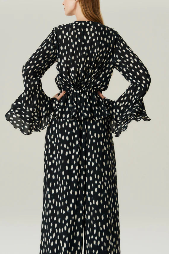 BLUSA BABADO GGT ESTAMPADO PRETO HOOD MOOD