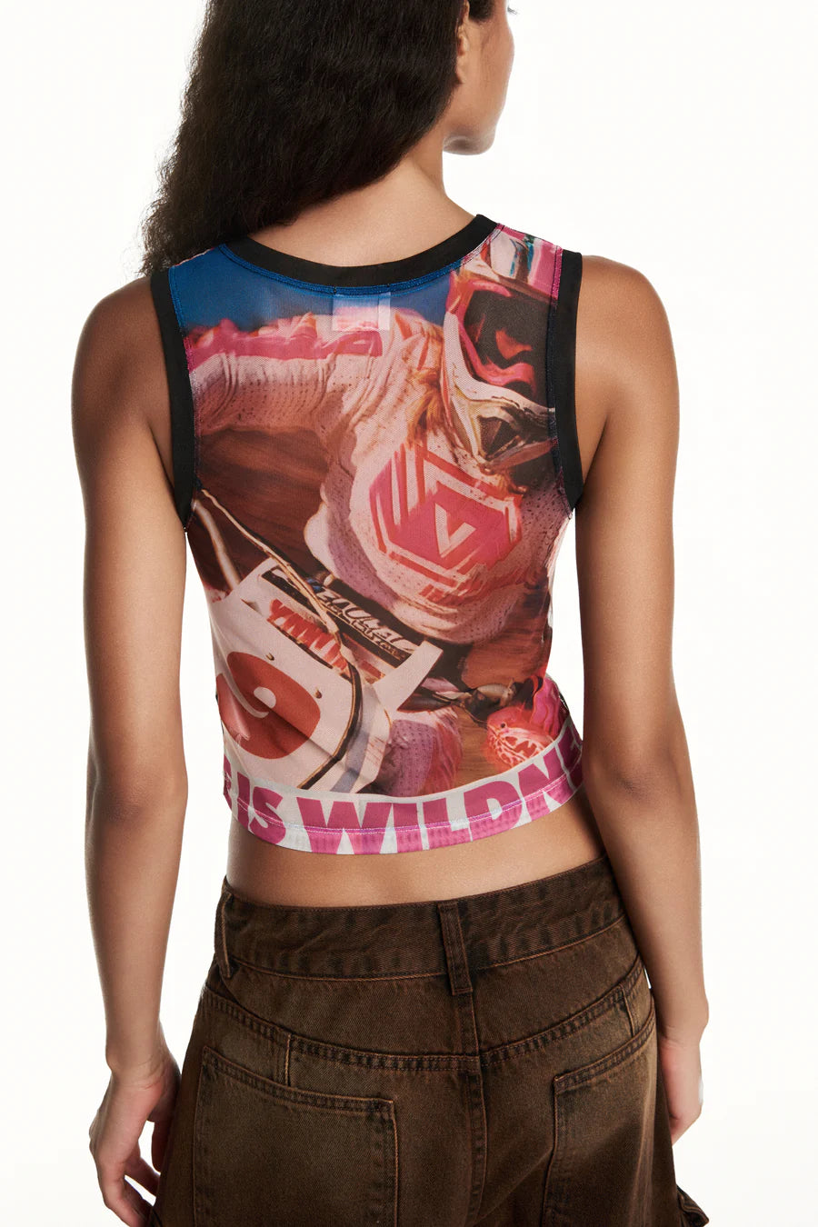 BLUSA SEM MANGA TULE MOTOCROSS TIG