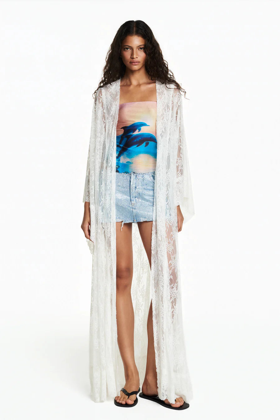 KIMONO LONGO RENDA OFF WHITE TIG